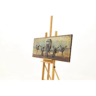 3D metāla sienas dekors, veca kravas lidmašīna, 56x180cm