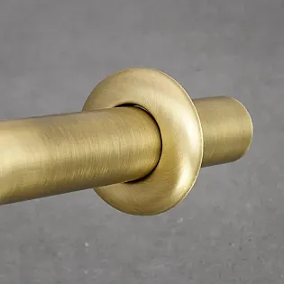 Decorative U-shape pipe-look sink siphon made of brass, in brushed antique brass colour