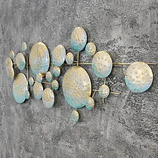 3D metalo sienų piešinys, metalinis vaizdas abstrakčios planetos, matmenys 130x50 cm