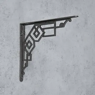 Cast iron massive shelf support 30x25cm, set of 2 pcs.