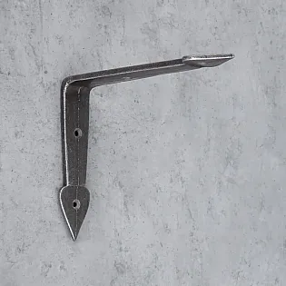 Plieninis lentynos atraminis laikiklis Arrow, išmatavimai 19,5x15cm, rinkinyje 2 vnt.