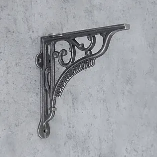 Decorative shelf holder made of cast iron, depth 20 cm, height 18 cm, 2 pcs.