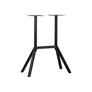 Metal bar table base made from steel, height 106 cm, black or white color, for large-size table tops - up to 140x70 cm, for bar tables