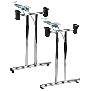 Metāla saliekamā galda rāmis, hromēts, dziļums 48 vai 59 cm, augstums 72,5 cm