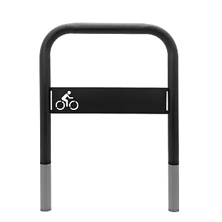 Bicycle rack made of steel, to be concreted, height 80 cm, width 80 cm, black color