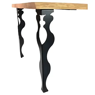 Metāla galda kājas Glamour no tērauda, melnā krāsā, augstums 72 cm, komplektā 4 gab.