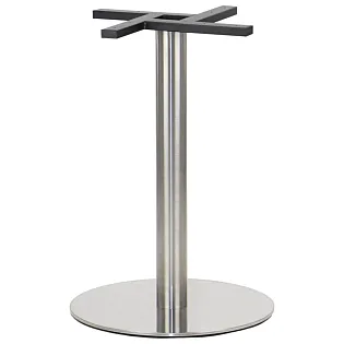 Nerūsējošā tērauda centrālā galda pamatne, matēta, pamatnes pēdas diametrs 50 cm, augstums 72 cm