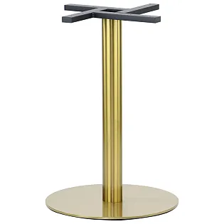 Aukso spalvos centrinis stalo pagrindas, pagamintas iš nerūdijančio plieno, aukso spalvos, aukštis 72 cm, apatinis pagrindas 50 cm