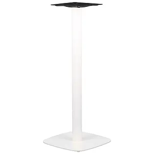 Centrālā galda kāja no tērauda, augstums 110 cm, apakšējās plāksnes izmēri 44,5x44,5 cm, balta krāsa, svars 15 kg