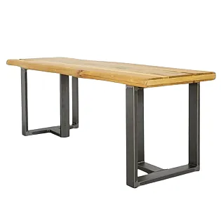 3D industriālas tērauda galda kājas, taisnstūra profils, augstums 45 cm, platums 40 cm, dziļums 17 cm, melnas ar tērauda efektu, komplekts no 2