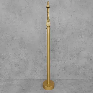 Freestanding floor brass bath faucet, color - Antique Brass, satin, height 107 cm
