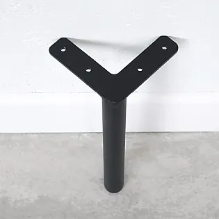 Juodos spalvos žemos baldų kojelės 19,3 cm spintoms, pagamintos iš plieno, vazonams ir medijos spintelėms milteliniu būdu dažytos, tvirtos modernios metalinės kojelės, 4 vnt. komplektas
