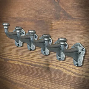 Ketaus drabužių kabliukai, 5 vnt. komplektas, sieniniai kabliukai, aukštis 7.5 cm