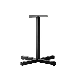 Moderni kryžminio pagrindo plieninė kavos stalo koja, aukštis 60 cm, tinka stalviršiams iki 70 cm, galima pasirinkti bet kokią RAL spalvą