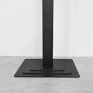 Metal Central Table Base, Stepped Plinth Base, height 73 cm Heavy-Duty Steel Base, Black Powder-Coated, Modern Industrial Loft Design