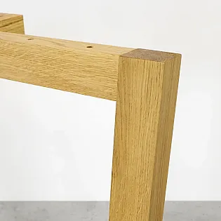 Dabīgā eļļas ozola galda kājas, trapecveida forma, augstums 71 cm, maksimālais platums 78.5 cm, komplekts 2 gab