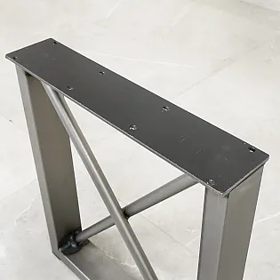 Durable, low height square metal table leg made of steel closed profile gauge, height 45 cm, dimensions 40x45 cm, set of 2 pcs.
