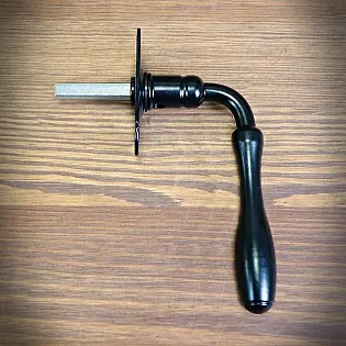Loga rokturis, melns, matēts, 13 cm, komplekts ar 4 gab.