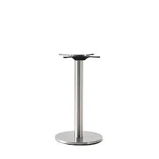 Aukštos kokybės šlifuoto arba poliruoto nerūdijančio plieno centrinė stalo koja HORECA, 60 cm, 72 cm, 106 cm aukščio, tinka stalviršiams iki 80 cm