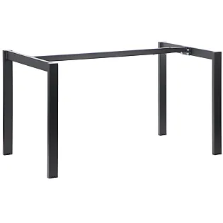 Izvelkams melna tērauda galda rāmis ar kvadrātveida kājām, 119159 cm garums, 69.6 cm dziļums, 72.5 cm augstums