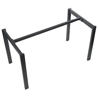 Extendable black steel table frame with square legs, 119159 cm length, 69.6 cm depth, 72.5 cm height