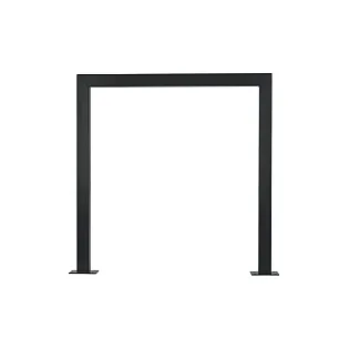 Galvanized Powder-Coated Outdoor Bicycle Stand, Square, Black, 80 78 cm, Base Plate Mount