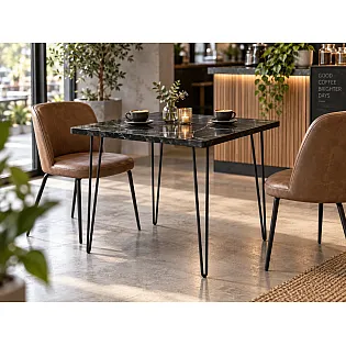 Plaukų segtuko formos metalinės stalo kojos iš 2 strypų, skersmuo 12 mm, aukštis 71 cm - 4 kojų komplektas