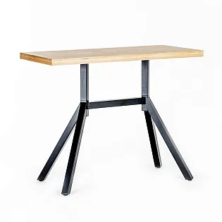 Metal table base made from steel, height 72 cm, black or white color, for large-size table tops - up to 160x80 cm