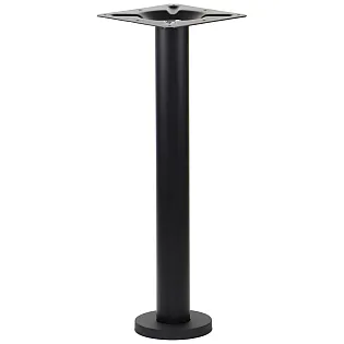 Pie grīdas stiprināma metāla galda kāja ar centrālo kolonnu, izgatavota no tērauda, matēti melnā krāsā, augstums 72,5 cm