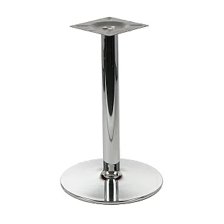 Hromēta centrālā galda kāja ar centrālo kolonnu, pamatnes diametrs 46 cm vai 57 cm, augstums 72 cm