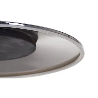 Central dinning table base, chrome color, height 71.5 cm, bottom plate diameter 45 cm