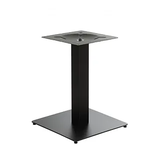 Metalinė stalo kojelė, padengta milteliniu būdu iš plieno, aukštis 57,5 cm, kvadratinės dugno plokštės matmenys 45x45 cm