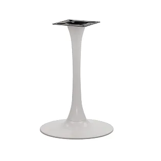 Izliekta centrālā metāla galda kāja, balti pelēka, diametrs 49 cm, augstums 72,5 cm