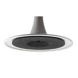 Izliekta centrālā metāla galda kāja, balti pelēka, diametrs 49 cm, augstums 72,5 cm