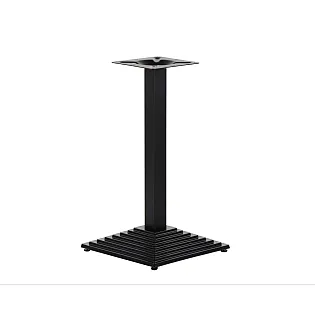 Cast iron table base powder coated, bottom base in Inca pyramid style, height 72.5 cm, bottom plate size 41x41 cm
