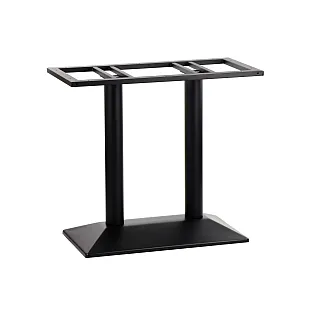 Metallist lauaalus 2 terasest sambaga, pulbervärvitud, kõrgus 72 cm, alus 69,5 x 39,5 cm