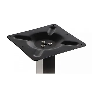 Central table base, polished stainless steel table base, square type column, bottom base dimensions 40x40 cm, height 72 cm