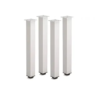 Premium anodēta alumīnija galda kājas regulējami augstumi 7182110 cm, šķērsgriezums 6x6 cm, izturīga stabilitāte, komplekts ar 4 gab. elegants mūsdienīgs dizains