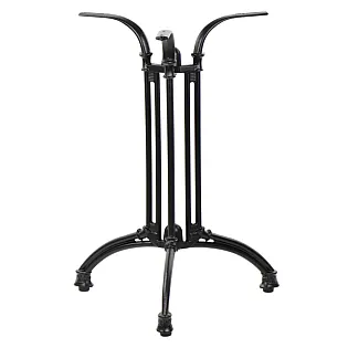 Cast iron table base, 3 feet, 54x54 cm, height 72,5 cm, suitable for tabletops up to D90 cm, weight 12.8 kg