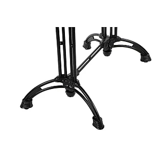 Ketaus stalo pagrindas dvigubas su centrine atrama, juodos spalvos, pagrindas 82x51 cm, aukštis 73 cm