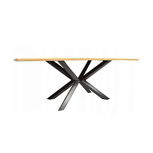 Low height X-Shaped table base made of steel, modern and industrial style, height 42 cm, dimensions 38x58 cm, black or white colors
