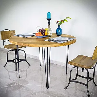 Metal table legs Hairpin type, 3 rods with metal foot pad 20, 40, 73 cm - 4 legs set