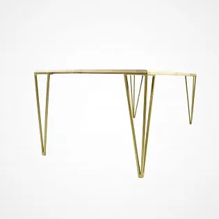 Gold color decorative metal table legs 42, 72 cm - set of 4 legs