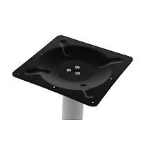 Poleeritud roostevabast terasest lauaalus, aluse läbimõõt 44,5 cm, kõrgus 72,5 cm
