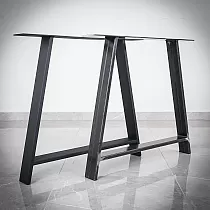 Plieninės stalo kojos A tipo, aukštis 71 cm, plotis 80 cm, komplekte 2 vnt