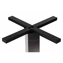 Polished stainless steel table base, height 72.5 cm, bottom base 50x50 cm