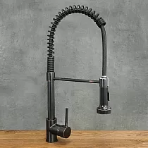 Modern restaurant-like kitchen faucet made from brass, total height 50 cm