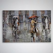 3D metālmāksla Lietus dienas rezonanse, izmēri 70x120cm