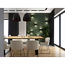 Decorative wall panels made of polystyrene Cells, 60x60cm, white color, set of 12 pcs.