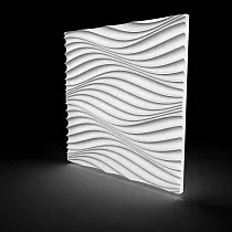 Dekoratiivsed seinapaneelid polüstüreenist Lines, 60x60cm, valge värv, komplektis 12 tk.